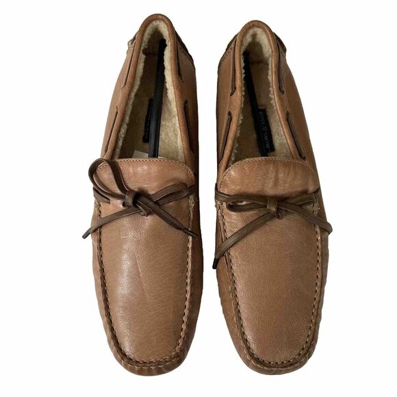 Ross & Snow Davide Leather Driving Shoes Loafers Size 12 Tan - Picture 3 of 6